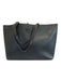 Tory Burch Black Leather Top Handle Logo Detail Clip clasp Tote Bag Black
