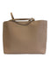 Tory Burch Beige Leather Inner Pocket Logo Stitch Detail Tote Bag Beige / L