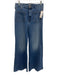 Mother Size 28 Medium Wash Cotton & Polyester Zip Fly High Rise Wide Leg Jeans Medium Wash / 28