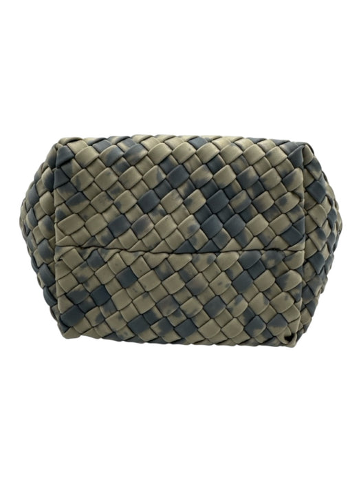 Naghedi Gray & Blue Neoprene Basket Weave Tie Dye Bucket Crossbody Bag Gray & Blue / XS