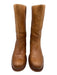 Sofft Shoe Size 8.5 Light Brown Leather Upper Round Toe Half Calf Boots Light Brown / 8.5