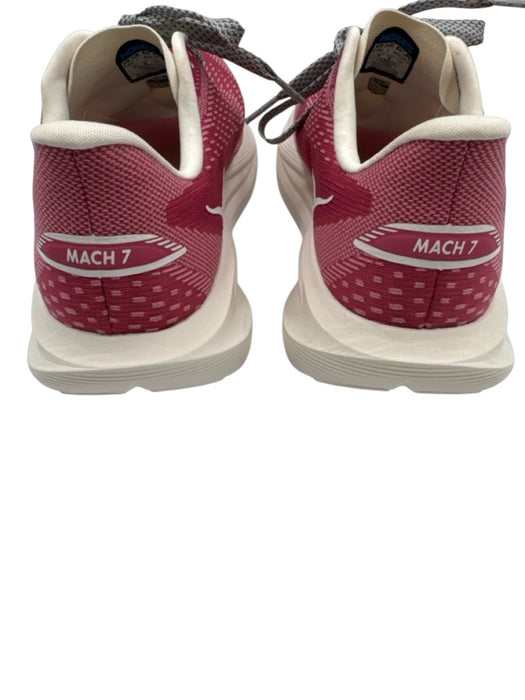 Hoka Shoe Size 8.5 Pink, Gray, White Synthetic Knit Lace Up Low Top Sneakers Pink, Gray, White / 8.5