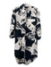 Maeve Size XS Black & White Cotton Collared Button Up Abstract Long Sleeve Dress Black & White / XS