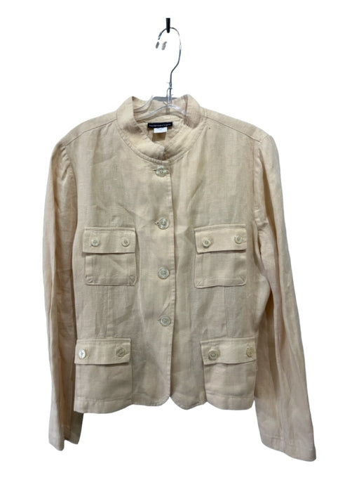 Anthropologie Size 14 Linen Button Front Pockets Jacket 14