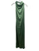 Wolflamb Size M Green Viscose Blend Satin Halter Cowl neck Maxi Dress Green / M