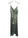 Alice + Olivia Size s / 4 Blue, White & Green Viscose & Silk Floral Dress Blue, White & Green / s / 4