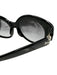 Tory Burch Black Acetate Silver Logo Round Oversize Sunglasses Black