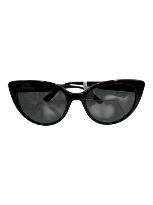 Miu Miu Black Acetate round Cat Eye Case Inc. Sunglasses Black