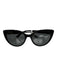 Miu Miu Black Acetate round Cat Eye Case Inc. Sunglasses Black