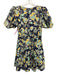 Tanya Taylor Size 0 navy blue, yellow, green Cotton Blend Abstract Floral Dress navy blue, yellow, green / 0