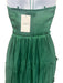 O.P.T. Size XS Emerald Green Polyester Satin Gathered Halter Midi Dress Emerald Green / XS