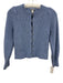J. Crew Size XS Blue Cashmere Button Front Ribbed Knit Cardigan Sweater Blue / XS