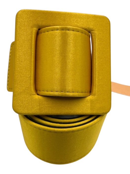 Polo Ralph Lauren Marigold Yellow Satin Square Buckle Belts Marigold Yellow / S