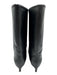 Peche Shoe Size Est 8.5 Black Leather Upper Kitten Heel Pointed Almond Toe Boots Black / Est 8.5
