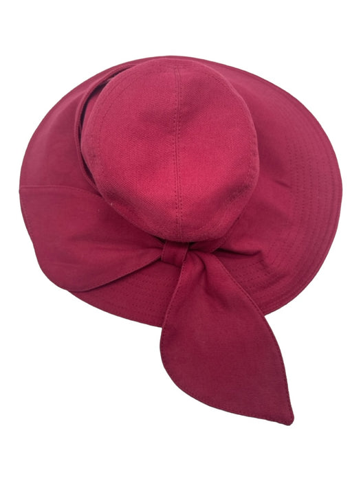 Helen Kaminski Red Cotton Pendant Bow Sun Hat Hat Red / One Size