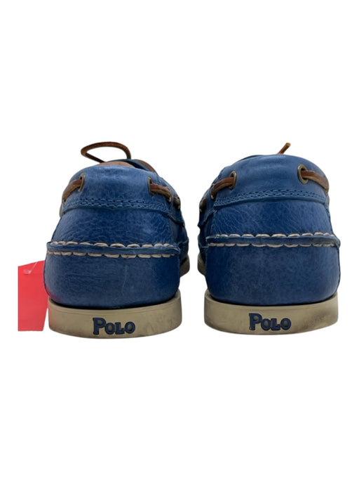 Ralph Lauren Shoe Size 11 AS IS Blue Leather Solid Boat Shoes Men's Shoes Blue / 11