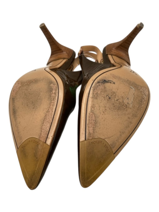 Louis Vuitton Shoe Size 36 Brown & Tan Patent Leather Pointed Toe Solid Pumps Brown & Tan / 36