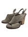 Vince Shoe Size 6.5 Taupe & Brown Suede & Wood cross Ankle Strap Open Toe Pumps Taupe & Brown / 6.5