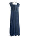 Karen Millen Size 6 Navy Blue Polyester Lace Bodice Empire Waist Pleated Gown Navy Blue / 6