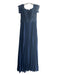 Karen Millen Size 6 Navy Blue Polyester Lace Bodice Empire Waist Pleated Gown Navy Blue / 6