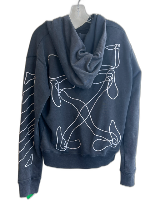 Off-White AS IS - General Wear washed black & blue Cotton ombre Hoodie Hoodie washed black & blue / M