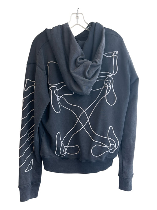 Off-White AS IS - General Wear washed black & blue Cotton ombre Hoodie Hoodie washed black & blue / M