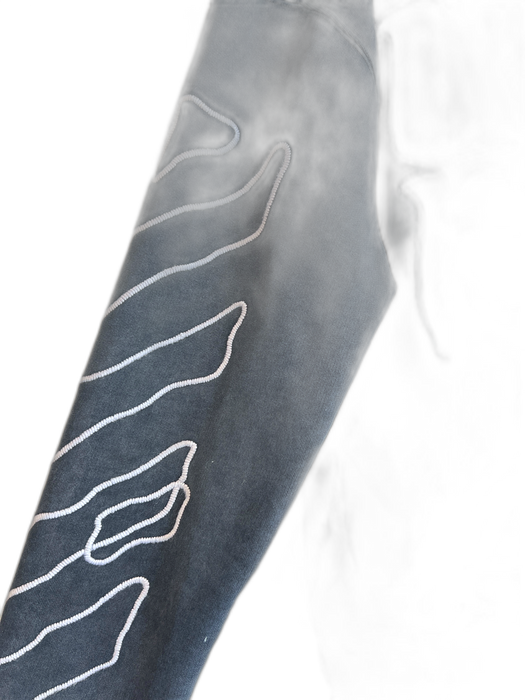 Off-White AS IS - General Wear washed black & blue Cotton ombre Hoodie Hoodie washed black & blue / M