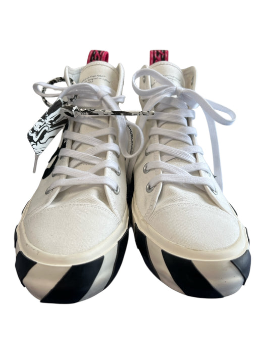 Off-White Shoe Size 10 AS IS white, black, pink canvas & rubber arrow Sneakers white, black, pink / 10
