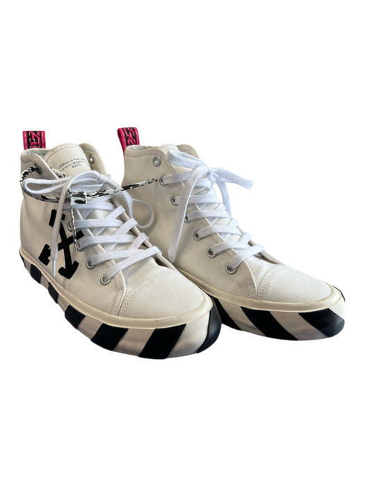 Off-White Shoe Size 10 AS IS white, black, pink canvas & rubber arrow Sneakers white, black, pink / 10