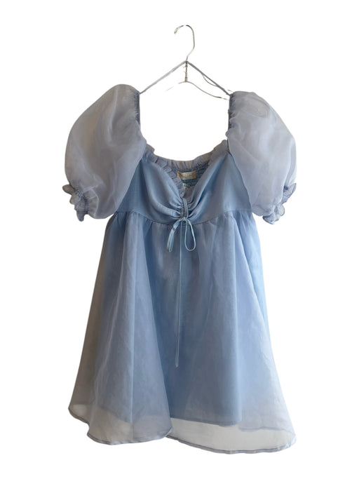 Altar'd State Size Small Baby Blue Polyester Off Shoulder Sheer Overlay Dress Baby Blue / Small
