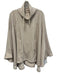 Ugg Cream Beige Cotton & Spandex Hood Heathered Pockets Poncho Cream Beige / XS/S