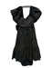 En Saison Size M Black Cotton Short Balloon Sleeve Eyelet Baby Doll Dress Black / M