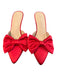 Journee Collection Shoe Size 9.5 Red textile upper Slip On Bow Detail Heels Red / 9.5