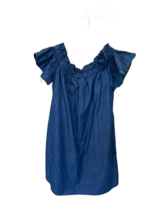 Corey lynn calter Size XS Dark Wash Cotton Off Shoulder Denim Dress Dark Wash / XS