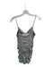 Zara Size S Silver Polyester Ruched Mini Spaghetti Strap Zipper Dress Silver / S