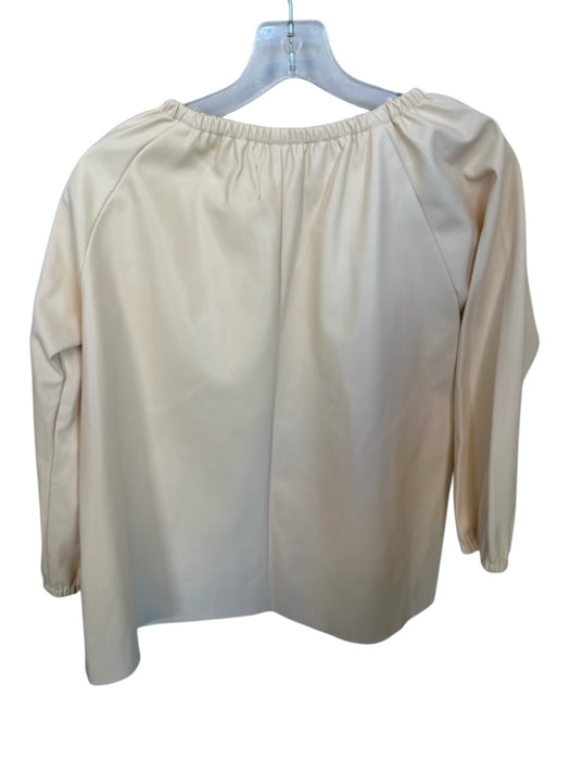 Dolce Cabo Size XS Cream Vegan Leather Leather Long sleeve top Cutoff Top Cream / XS