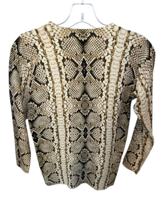 J Crew Size XS snake print Long Sleeve Scoop Neck Ribbed Detail Top snake print / XS