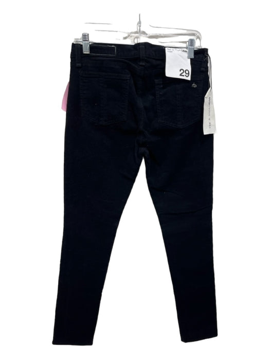 Rag & Bone Size 29 Black Cotton Blend Corduroy High Rise Skinny 5 Pocket Pants Black / 29