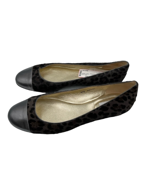 Jimmy Choo Shoe Size 10.5 Gray & Black Ponyhair & Leather Animal Print Flats Gray & Black / 10.5