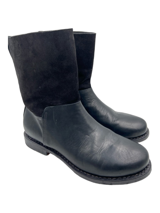 Rag & Bone Shoe Size 40 Black Suede & Leather round toe Flat Calf High Booties Black / 40