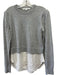 Veronica Beard Size L Gray & White Cashmere layered Long Sleeve Top Gray & White / L