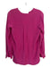 Vince Size 2 Pink Silk round split neck Long Sleeve 1/4 Button Top Pink / 2