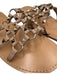 Valentino Shoe Size 40 Beige & Gold Leather Open Toe & Heel Strappy Sandals Beige & Gold / 40