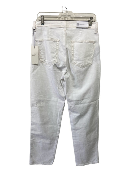 7 For All Mankind Size 29 White Cotton Denim Button & Zip seam detail Jeans White / 29