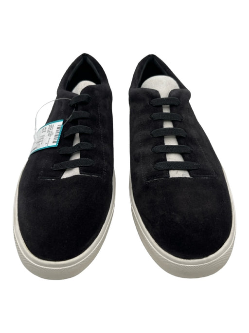 Vince Shoe Size 9.5 Black & White Suede Elastic Laces Round Toe Sneakers Black & White / 9.5