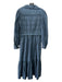 Sea New York Size Small Slate Blue Cotton Collar Smocked Upper Long Sleeve Dress Slate Blue / Small