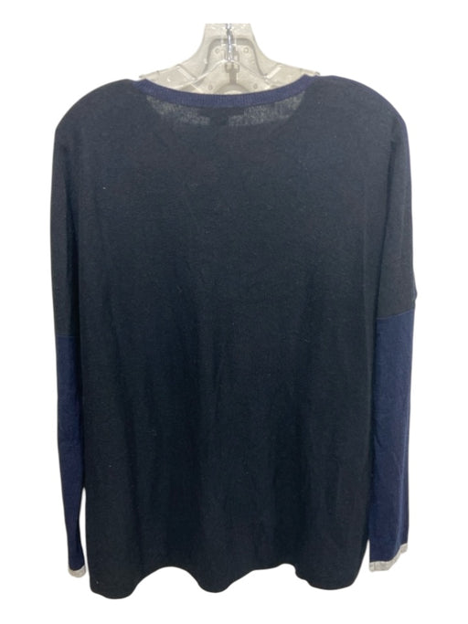 Vince Size S Navy Blue Cashmere Scoop Neck Long Sleeve Ribbed Neck Sweater Navy Blue / S