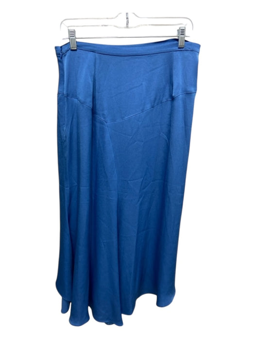 Veronica Beard Size 10 Blue Acetate Blend Side Zip Asymmetric Skirt Blue / 10