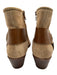 Pedro Garcia Shoe Size 41 Beige Suede Pointed Toe Stacked Heel Booties Beige / 41