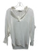 Sandro Size 1 Ivory Silk Long Sleeve V Neck Ruffle Neckline Top Ivory / 1